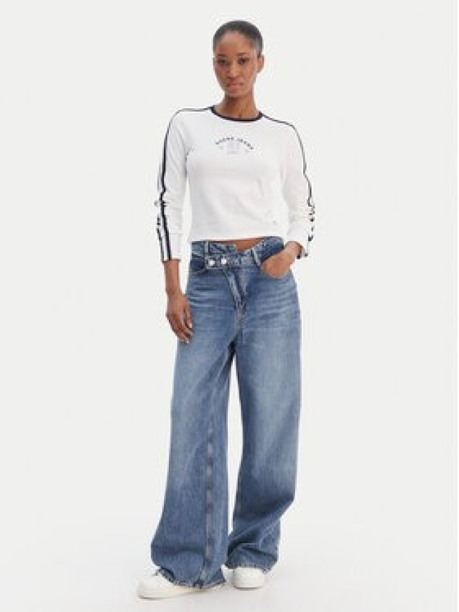 Guess Jeans Bluzka W6RI17 J1314 Biały Regular Fit