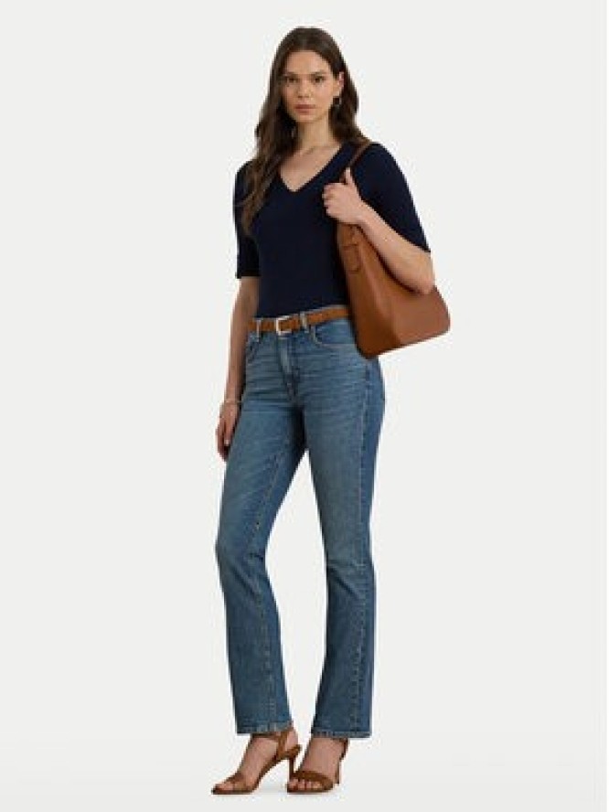 LAUREN RALPH LAUREN Bluzka 200815843010 Granatowy Slim Fit