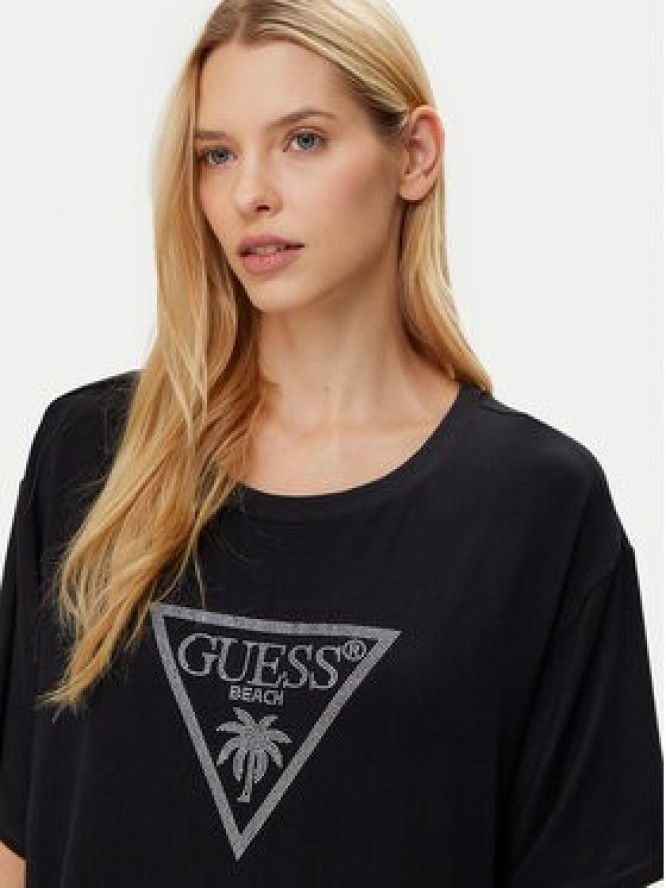 Guess T-Shirt E4GI00 K68D2 Czarny Regular Fit