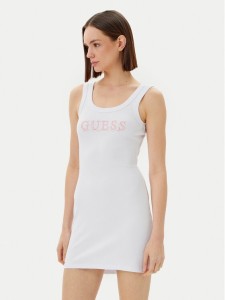 Guess Sukienka codzienna V5GK06 K8RT2 Biały Slim Fit