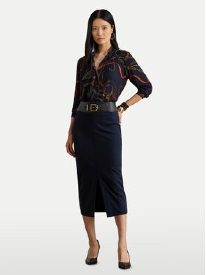 LAUREN RALPH LAUREN Spódnica ołówkowa 200P03729001 Granatowy Regular Fit