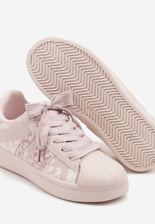 Różowe Sneakersy Ozdobione Geometrycznym Wzorem Seldisa