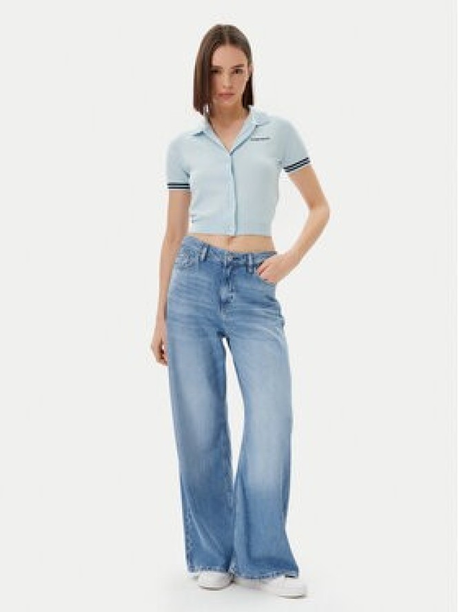 Guess Jeans Kardigan W5GR03 Z3HO2 Błękitny Regular Fit