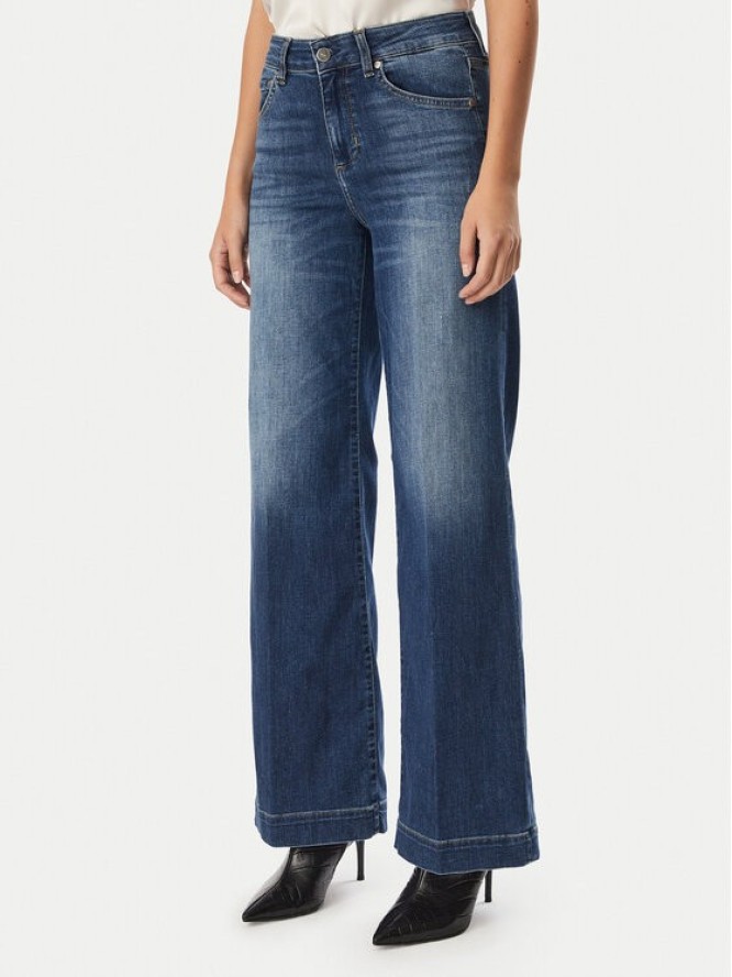 Liu Jo Jeansy UF6068 DS081 Granatowy Wide Leg