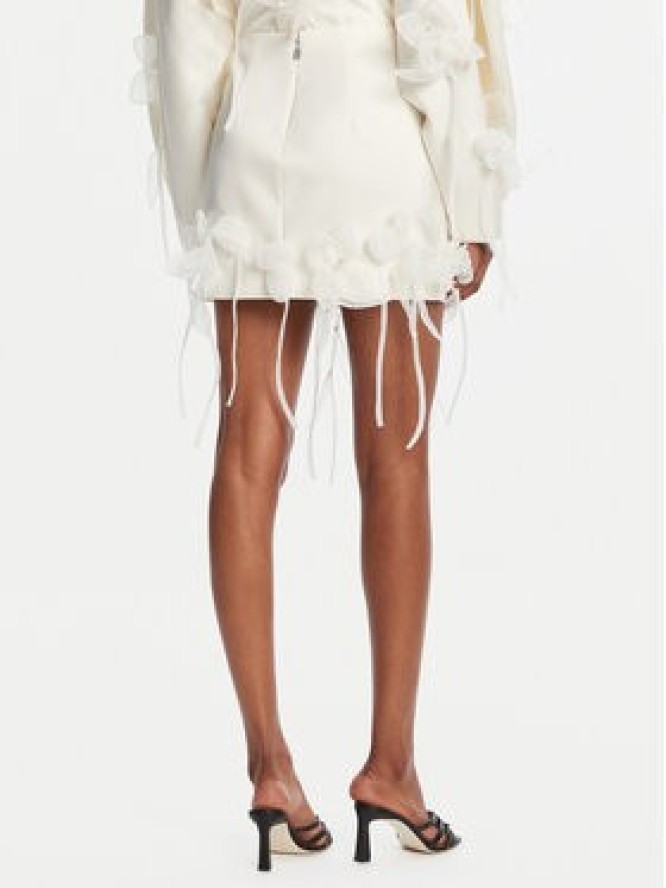 ROTATE Spódnica mini 3D Lily 113884857 Écru Regular Fit