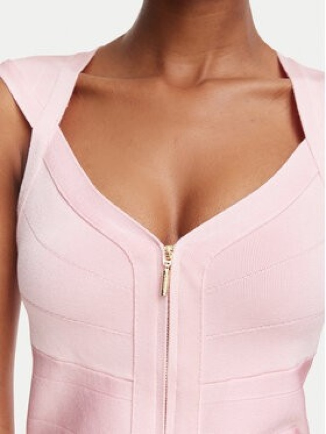 Guess Sukienka koktajlowa W6YKAQ Z1265 Różowy Slim Fit