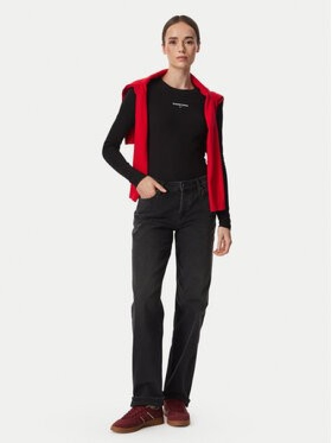 Tommy Jeans Bluzka Classic Logo DW0DW23248 Czarny Slim Fit