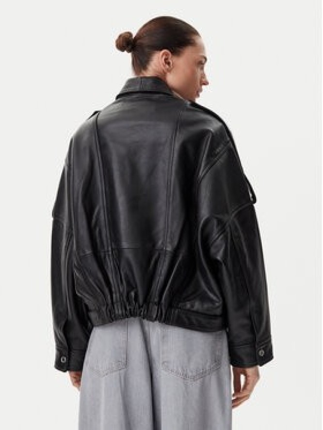 PINKO Kurtka skórzana Confine 104877 A21L Czarny Regular Fit