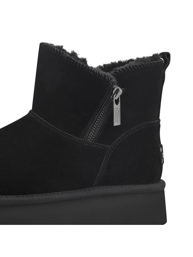 s.Oliver Skórzane botki w kolorze czarnym rozmiar: 39