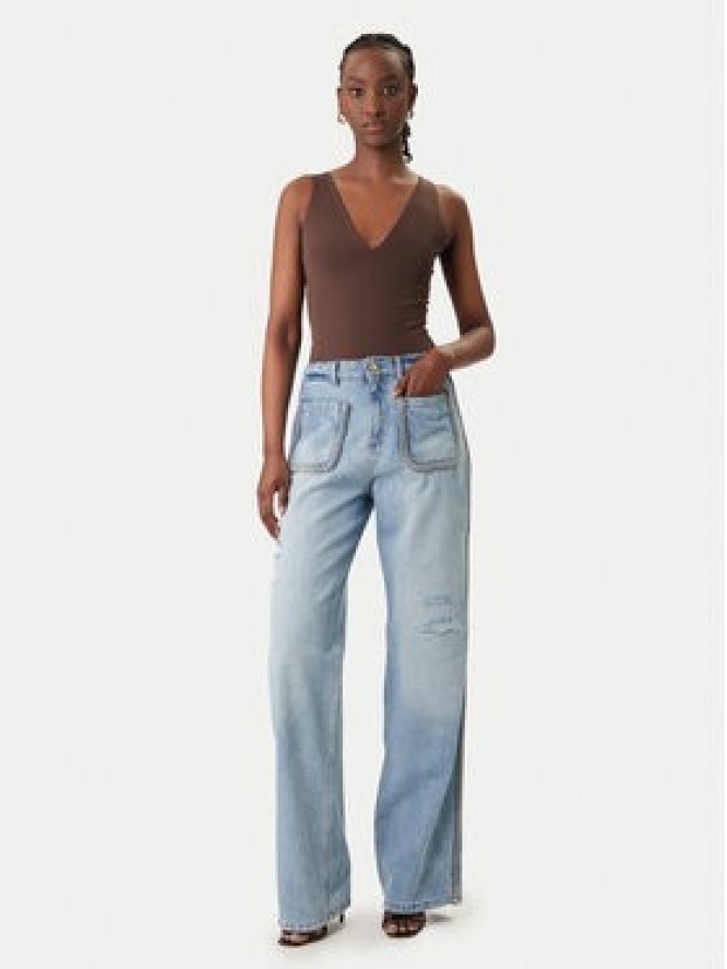 Just Cavalli Jeansy 80PAB5T3 CDWCD Niebieski Straight Fit