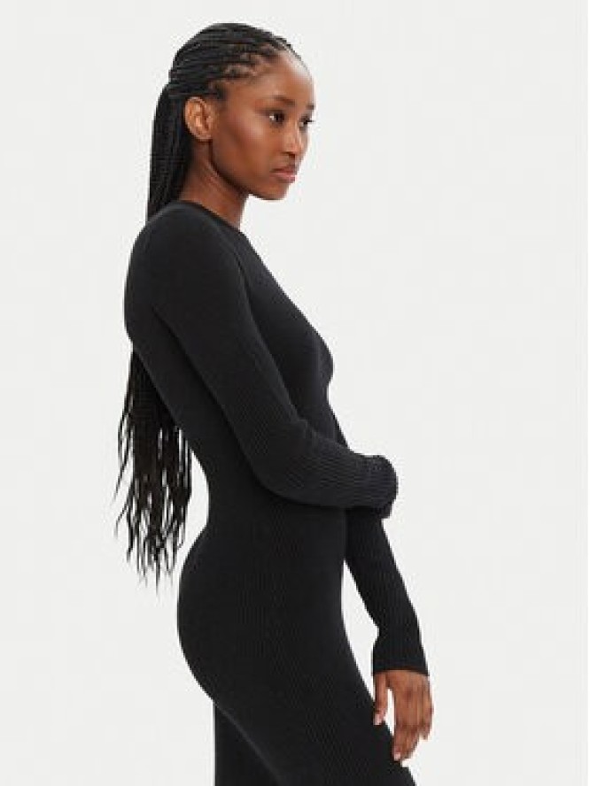 STAUD Sukienka dzianinowa Ramona R24F2208WN Czarny Slim Fit