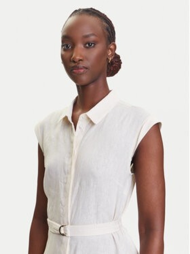 Marella Sukienka koszulowa Rodesia 2515221262 Écru Regular Fit