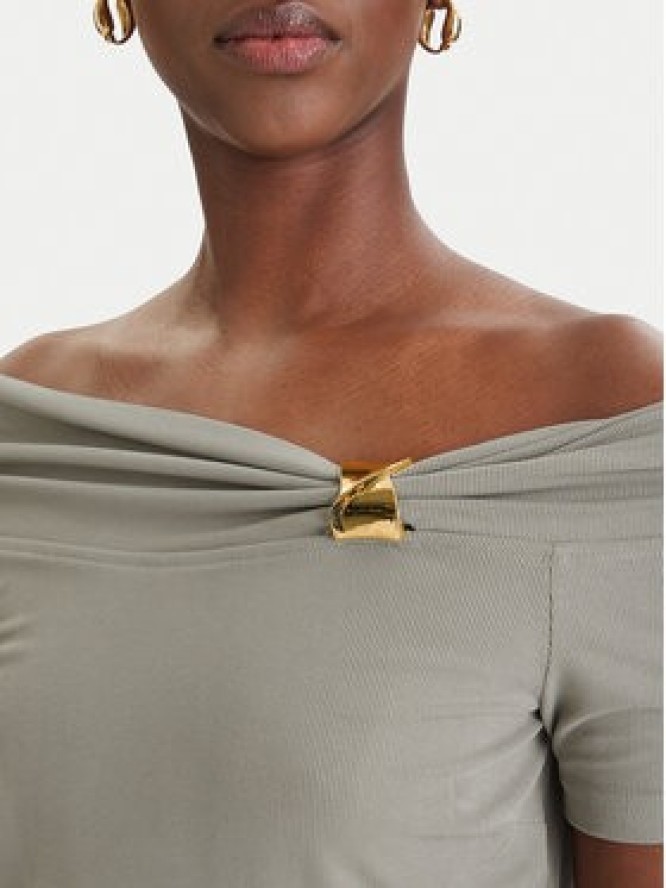 Guess Bluzka W6GP12 K2935 Khaki Regular Fit