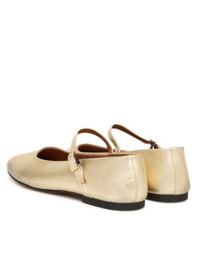 Tommy Hilfiger Baleriny Hilfiger Gold Ballerinas FW0FW09320 Złoty