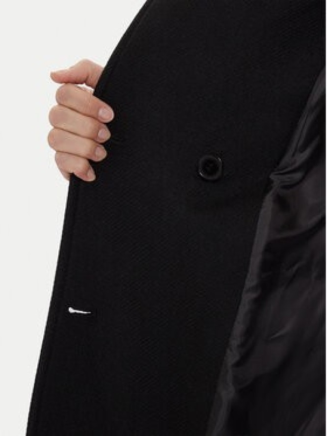 Morgan Płaszcz wełniany 242-GALOUA Czarny Regular Fit