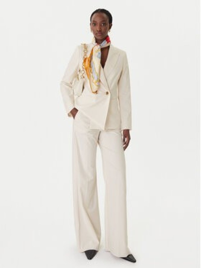 Marella Spodnie palazzo Sequoia 2613131211 Biały Wide Leg