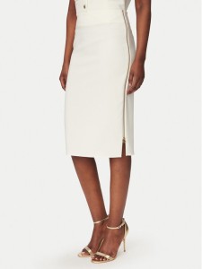 Rinascimento Spódnica ołówkowa CFC0127985003 Biały Slim Fit