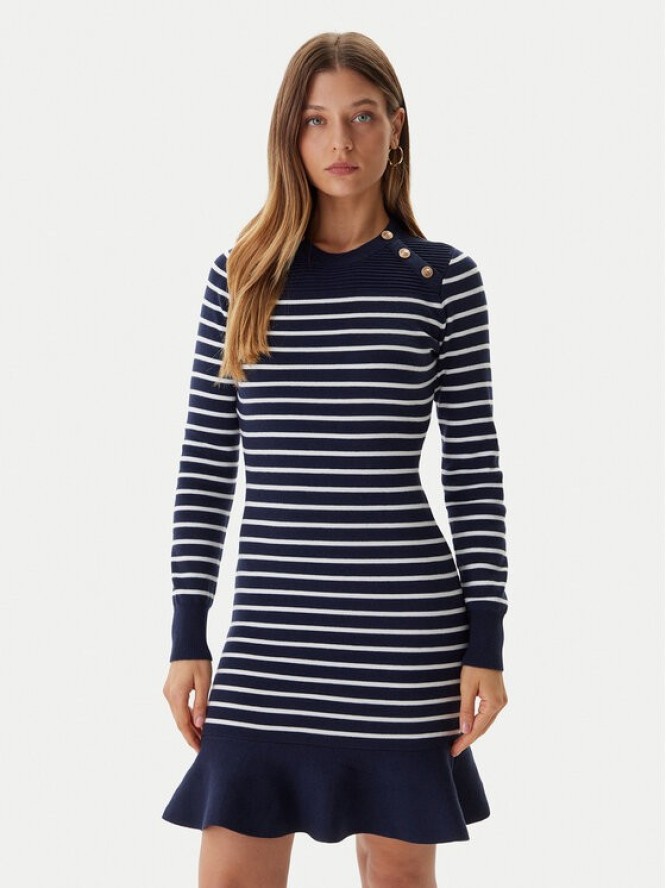 Guess Sukienka dzianinowa W5BK47 Z0422 Granatowy Regular Fit