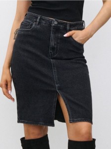 Jeansowa spódnica - czarny