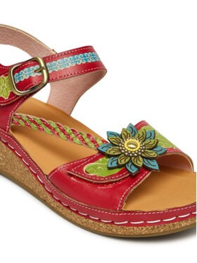 Laura Vita Sandały Facscineo 09 Czerwony