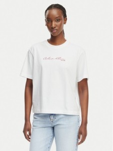 Calvin Klein Jeans T-Shirt LV047F820G Biały Regular Fit