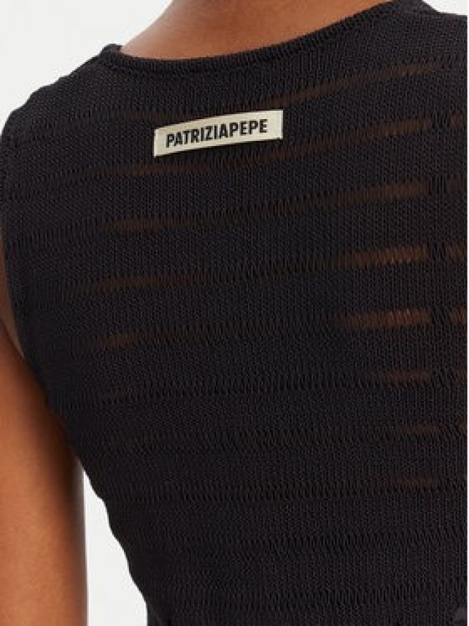Patrizia Pepe Sukienka dzianinowa 2A2916/K260-K103 Czarny Regular Fit