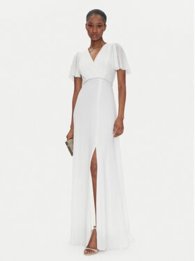 Rinascimento Sukienka wieczorowa CFC0122466003 Biały Regular Fit