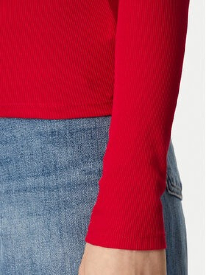 Tommy Jeans Bluzka DW0DW20178 Czerwony Slim Fit