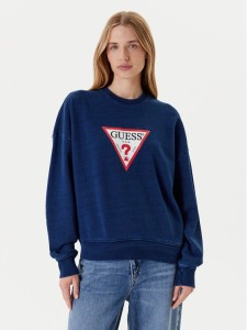 Guess Jeans Bluza W5YQ12 KCXQ1 Granatowy Oversize