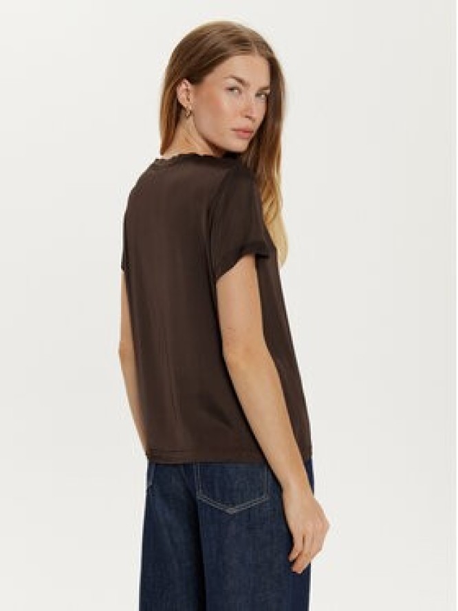 ViCOLO T-Shirt TS0201 Brązowy Regular Fit