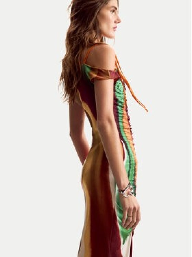 Desigual Sukienka letnia Paint Lacroix 26SWVK17 Kolorowy Slim Fit