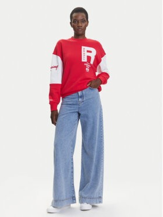 Pepe Jeans Bluza Red Bull Racing Panel Team RL580010 Czerwony Relaxed Fit