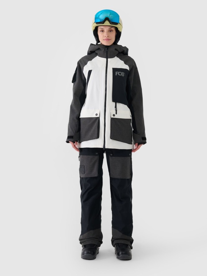 4F Kurtka snowboardowa membrana 10000 damska - biała XXL