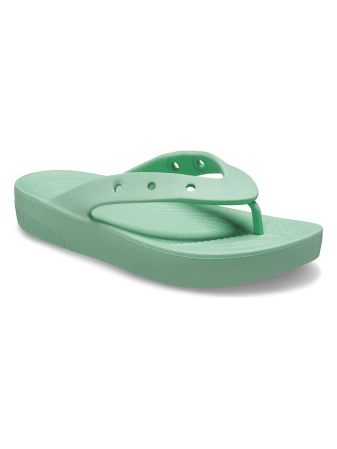 Crocs Japonki "Classic Platform" w kolorze zielonym rozmiar: 36/37