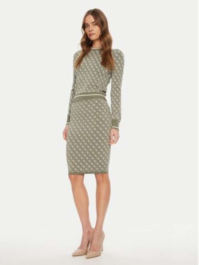 Guess Spódnica ołówkowa W4BD53 Z37K0 Zielony Regular Fit