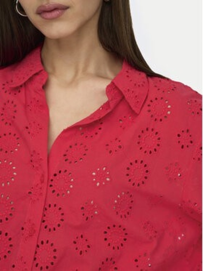 JDY Koszula Tallie 15292179 Czerwony Regular Fit