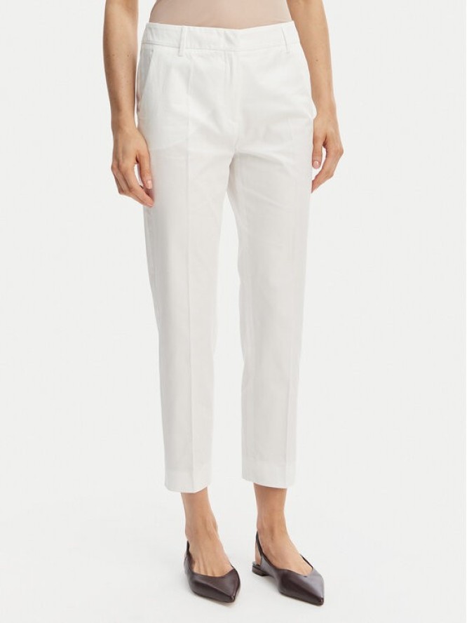 Weekend Max Mara Spodnie materiałowe Cecco 2615131082 Biały Regular Fit
