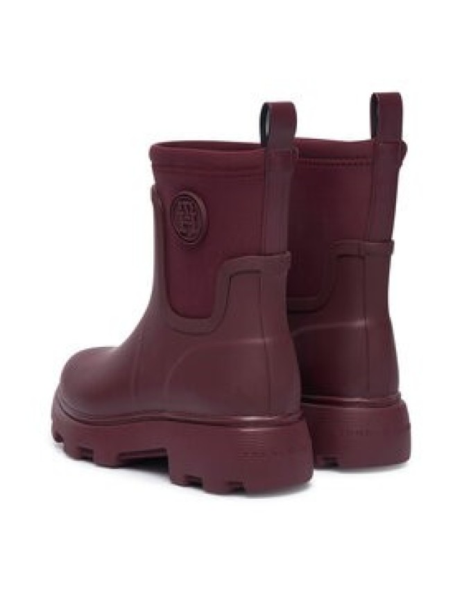 Tommy Hilfiger Kalosze Th Stamp Warm Ankle Rain Boot FW0FW09544 Bordowy