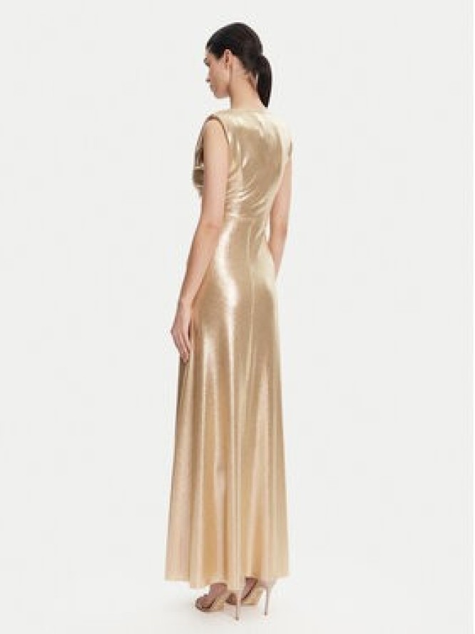 Rinascimento Sukienka wieczorowa CFC0019899002 Złoty Regular Fit