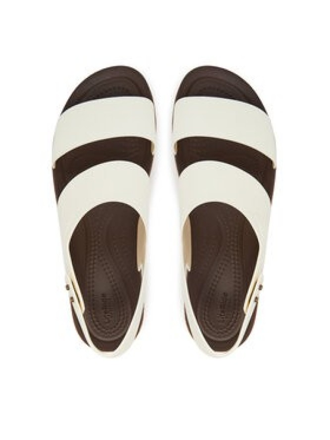 Crocs Sandały Brooklyn Cork Low Wedge 211144 Écru