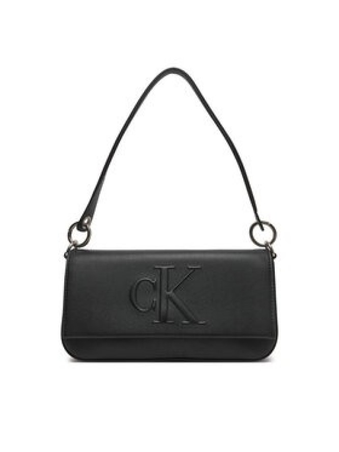 Calvin Klein Jeans Torebka Sculpted Flap Shoulder Pouch LV04K3148G Czarny