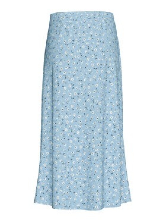 Pieces Spódnica midi Nya 17147811 Błękitny Regular Fit