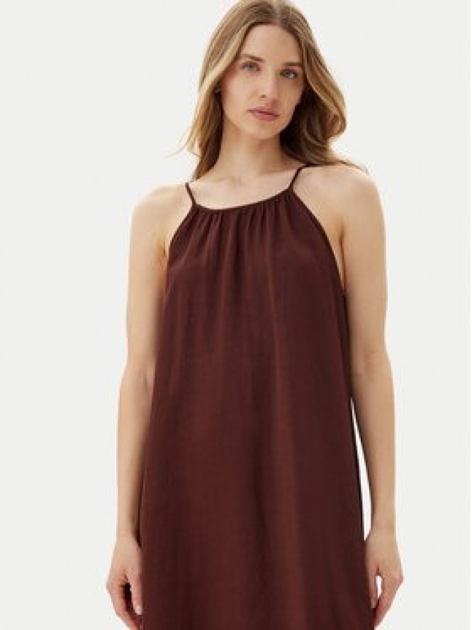 ViCOLO Sukienka letnia Abito TD0757 Brązowy Regular Fit