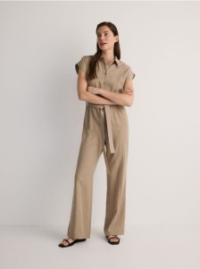 Kombinezon z lyocellu - beżowy