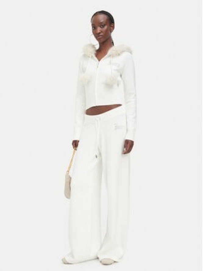 Juicy Couture Kardigan JCWAS226309 Kremowy Regular Fit