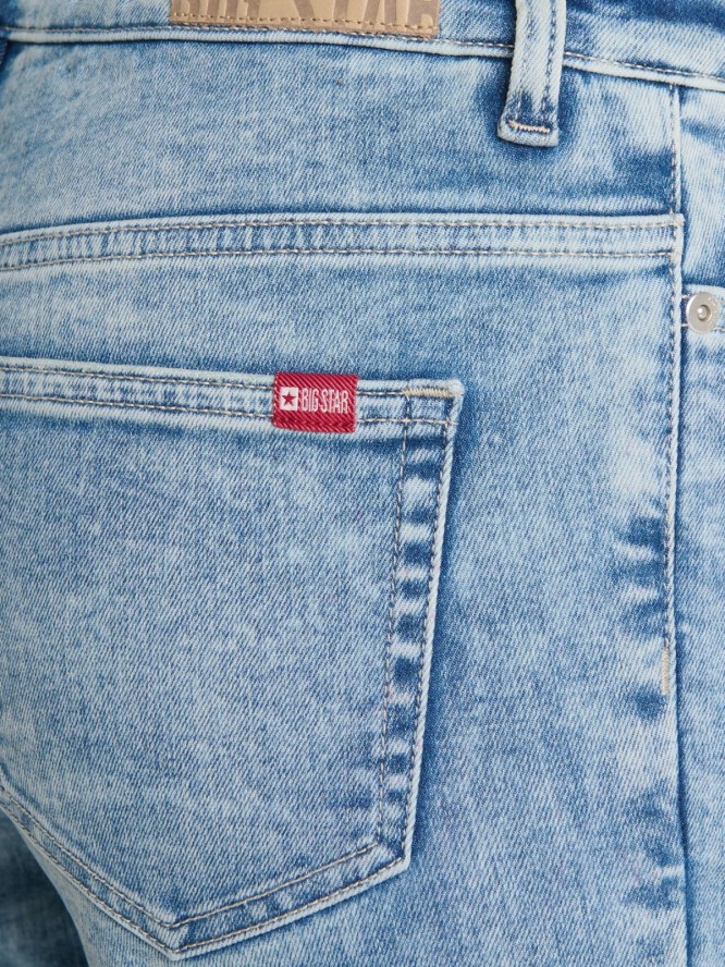 Jeansy damskie z krótką nogawką jasnoniebieskie Adela Cropped 108