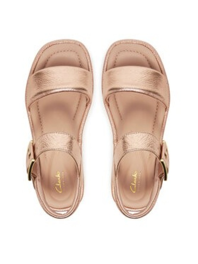 Clarks Sandały Alda Strap 26181223 Złoty