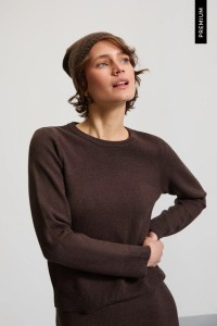 Czapka beanie brązowa