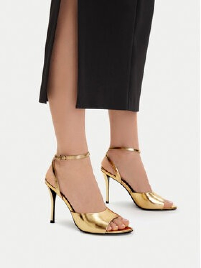 Eva Minge Sandały EO-FLORA-LT1605-6 Złoty