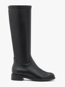 Czarne kozaki z szeroką elastyczną cholewką